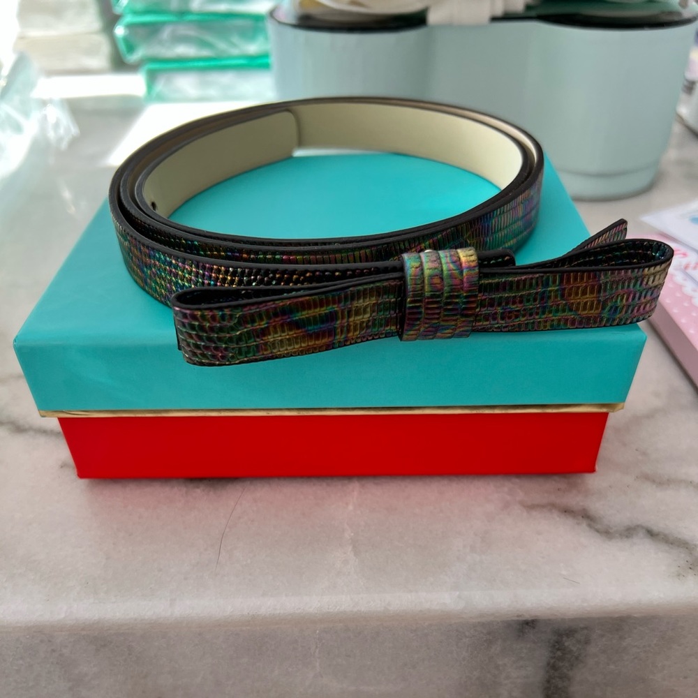 Kate Spade Oil Slick Bow Belt